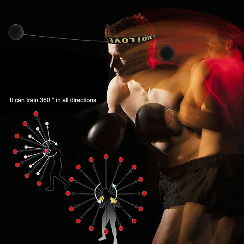 1 Set Boxing Reflex Speed Punch Ball Sanda Boxer Raising Reaction