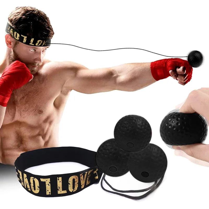 1 Set Boxing Reflex Speed Punch Ball Sanda Boxer Raising Reaction