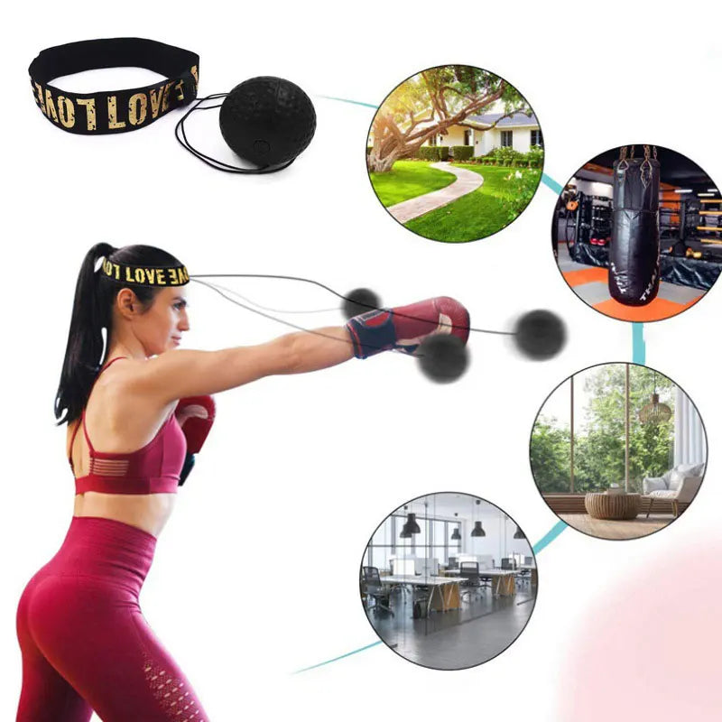 1 Set Boxing Reflex Speed Punch Ball Sanda Boxer Raising Reaction